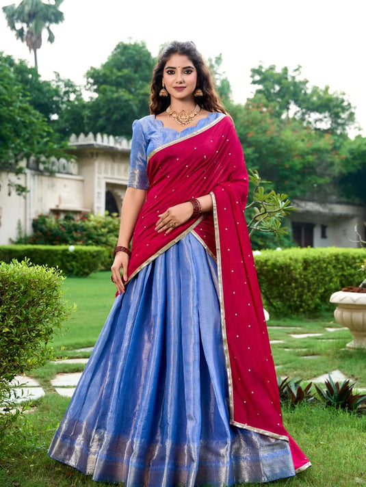 Banarasi Kanchipuram Silk South Indian Lehenga Choli