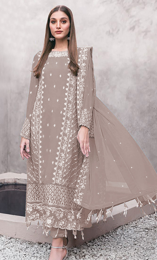 Diya - Fox Georgette Embroidered Suit Set
