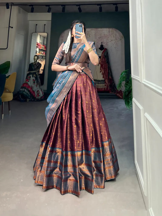 Jacquard Silk Lehenga Choli