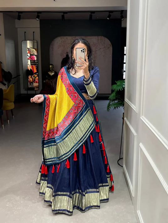 Pure Gajji Silk Lehenga Choli