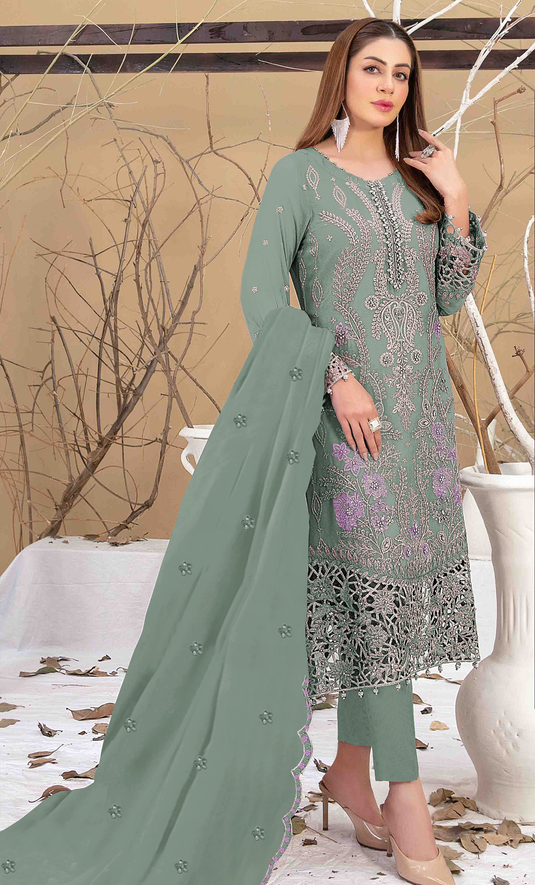 Nayra - Fox Georgette Embroidered Suit Set