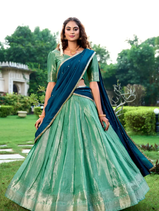 Banarasi Kanchipuram Silk South Indian Lehenga Choli