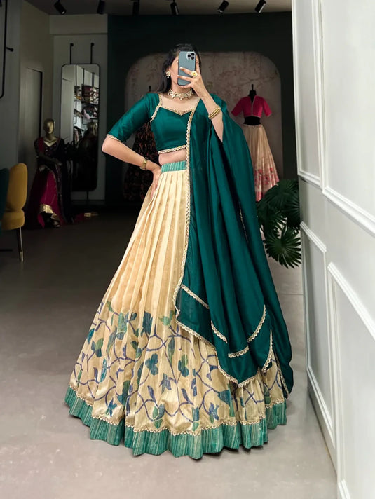 Green Silk Lehenga Choli