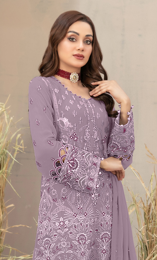 Saanjh - Fox Georgette Embroidered Suit Set