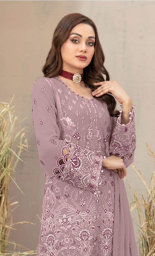 Saanjh - Fox Georgette Embroidered Suit Set