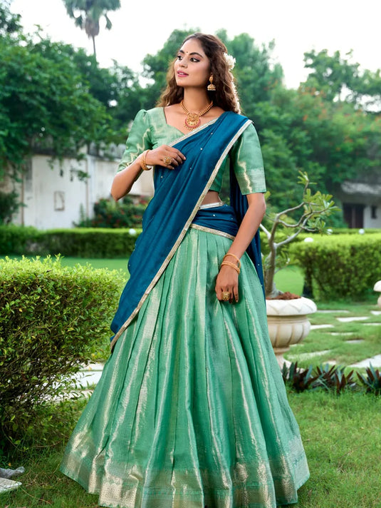 Banarasi Kanchipuram Silk South Indian Lehenga Choli
