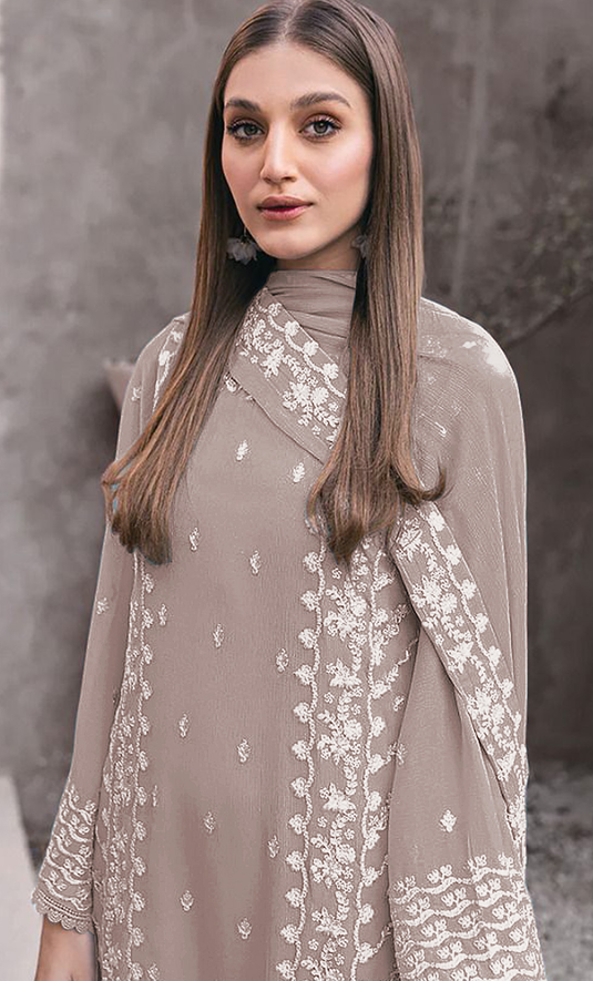 Diya - Fox Georgette Embroidered Suit Set