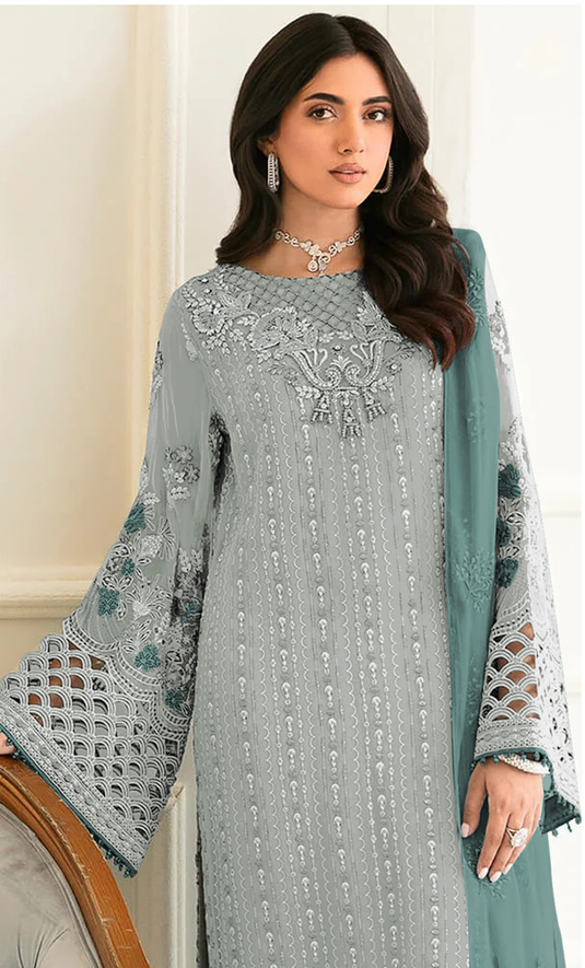 Shagun - Fox Georgette Embroidered Suit Set