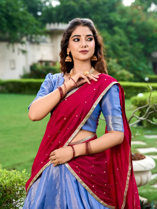 Banarasi Kanchipuram Silk South Indian Lehenga Choli