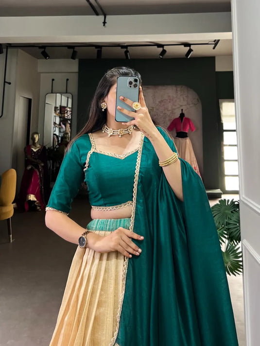Green Silk Lehenga Choli