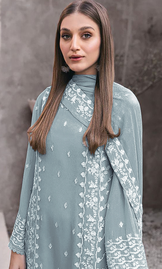 Diya - Fox Georgette Embroidered Suit Set
