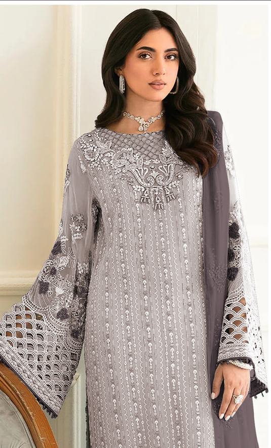 Shagun - Fox Georgette Embroidered Suit Set