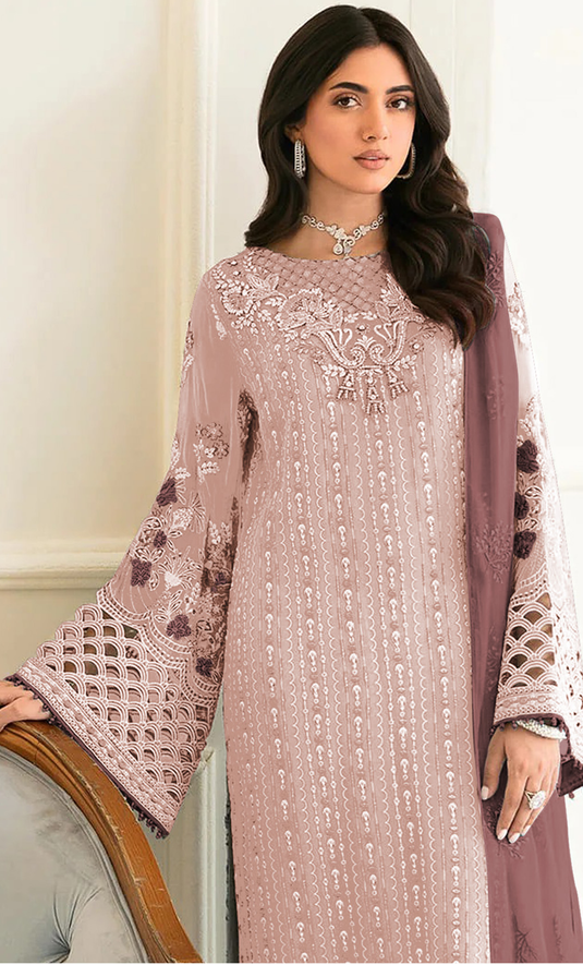 Shagun - Fox Georgette Embroidered Suit Set