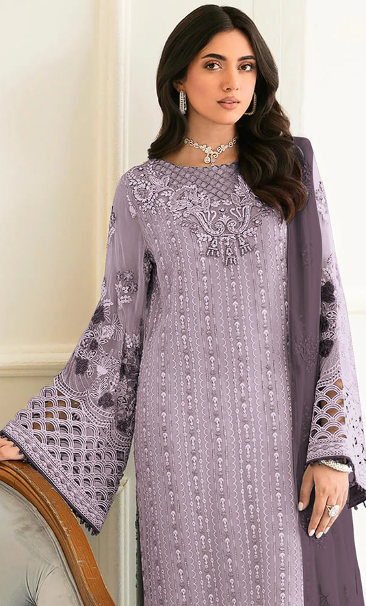 Shagun - Fox Georgette Embroidered Suit Set