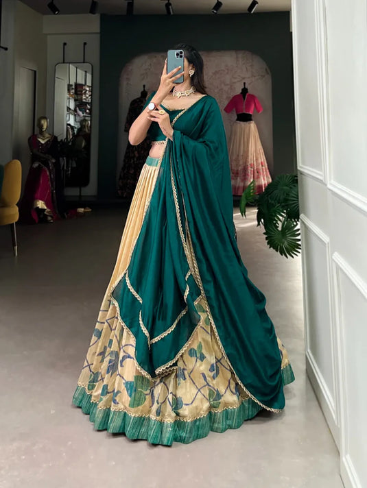 Green Silk Lehenga Choli