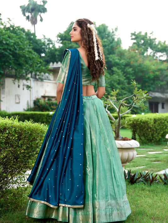 Banarasi Kanchipuram Silk South Indian Lehenga Choli