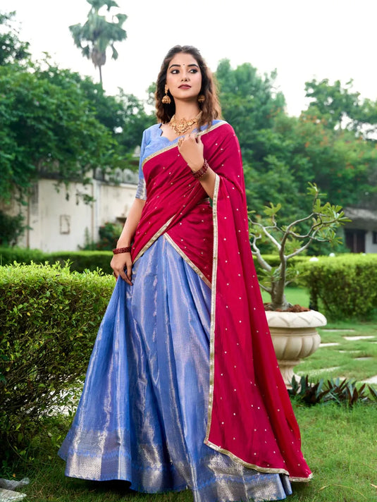 Banarasi Kanchipuram Silk South Indian Lehenga Choli