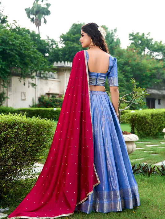 Banarasi Kanchipuram Silk South Indian Lehenga Choli