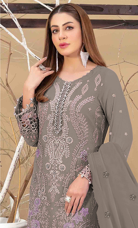 Nayra - Fox Georgette Embroidered Suit Set