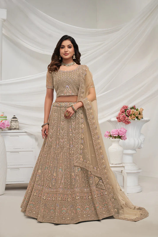 Stunning Golden Semi-Stitched Lehenga with Dupatta & Unstitched Blouse