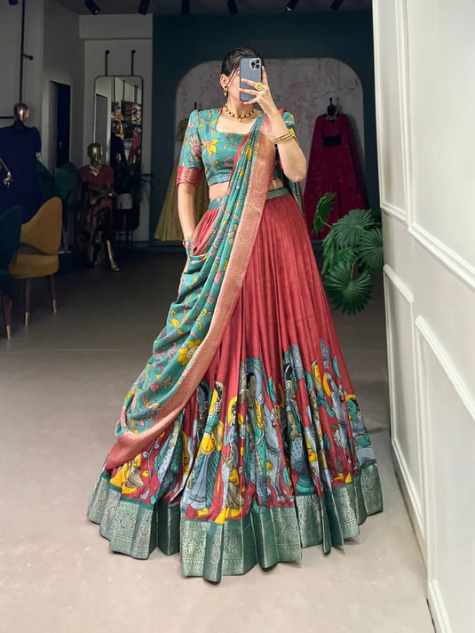 SLM Colour Party Wear Designer Dola Silk Floral Print Lehenga Choli